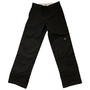 Dickies Men's Loose Fit Double Reinforced Knee Twill Work Pant Black 32 x 32